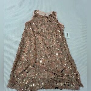 Hayden LA Pink and Gold Sequin Dress Size M